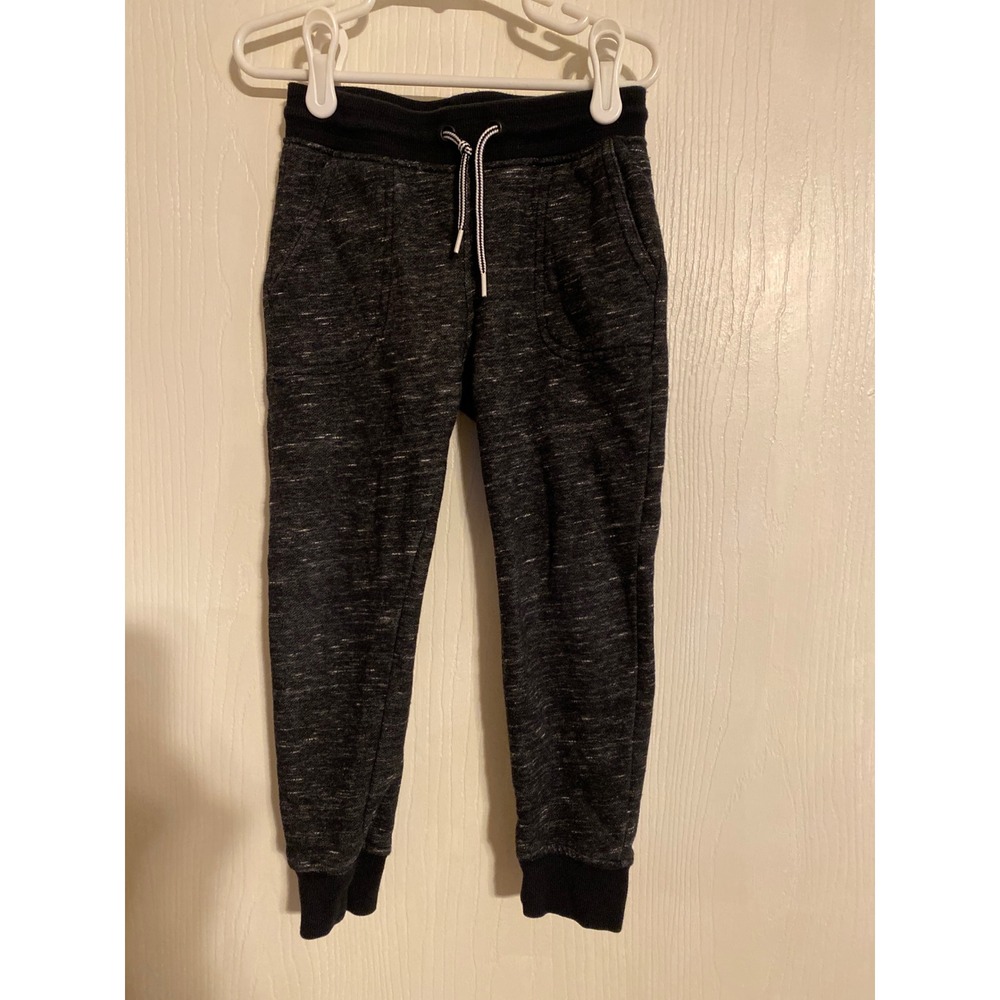 HM Kids Gray Space Dye Joggers Sweatpants Size 6 Boys Girls Charcoal Marl 0456